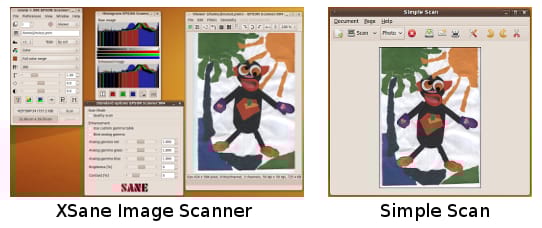 XSane vs Simple Scan